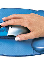Fellowes Tapis souris+repose-poignet Fellowes transparent bleu