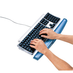 Repose-poignet pour clavier Fellowes transparent bleu