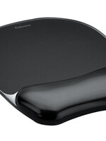 Fellowes Muismat met polssteun Fellowes Crystals gel transparant zwart