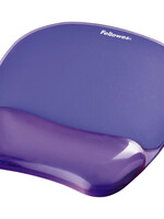 Fellowes Tapis souris avec repose-poignets Fellowes Crystals gel transparent violet