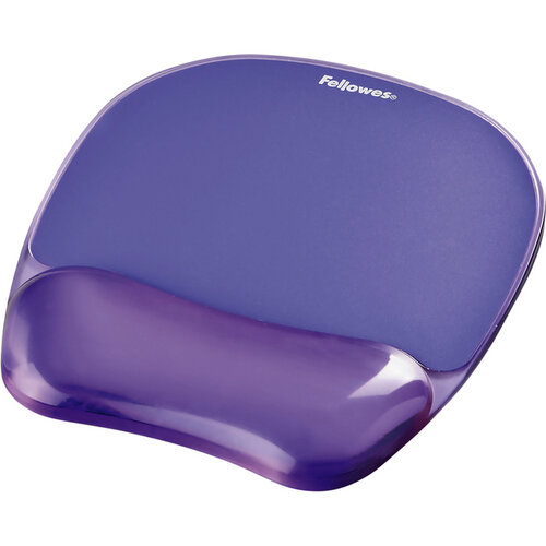 Fellowes Tapis souris avec repose-poignets Fellowes Crystals gel transparent violet