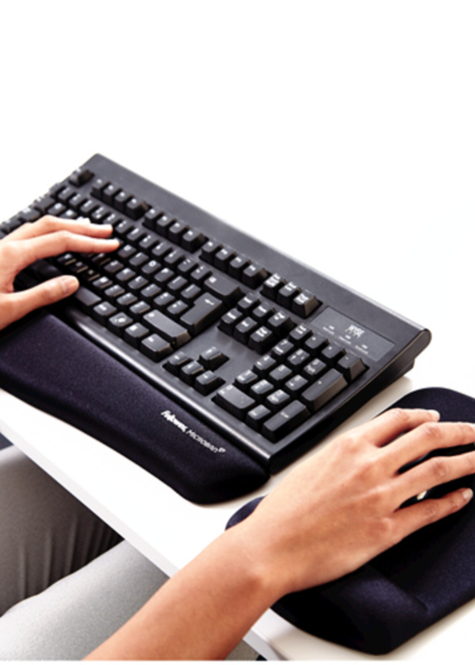 Fellowes Muismat met polssteun Fellowes Plush Touch zwart