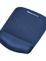 Fellowes Muismat met polssteun Fellowes Plush Touch blauw