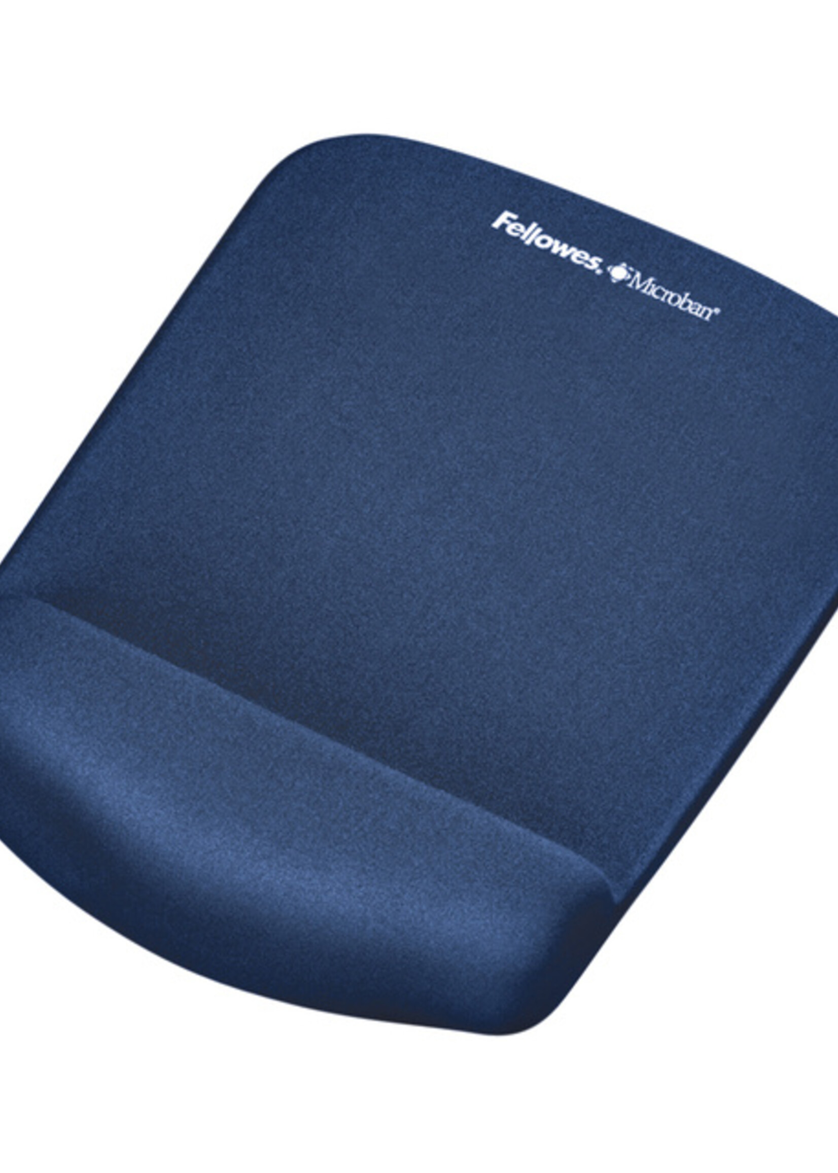 Fellowes Tapis souris avec repose-poignets Fellowes Plush Touch bleu