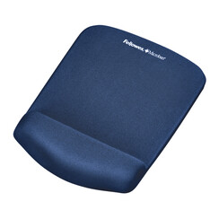 Tapis souris avec repose-poignets Fellowes Plush Touch bleu