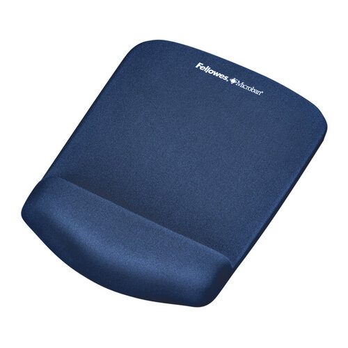 Fellowes Muismat met polssteun Fellowes Plush Touch blauw