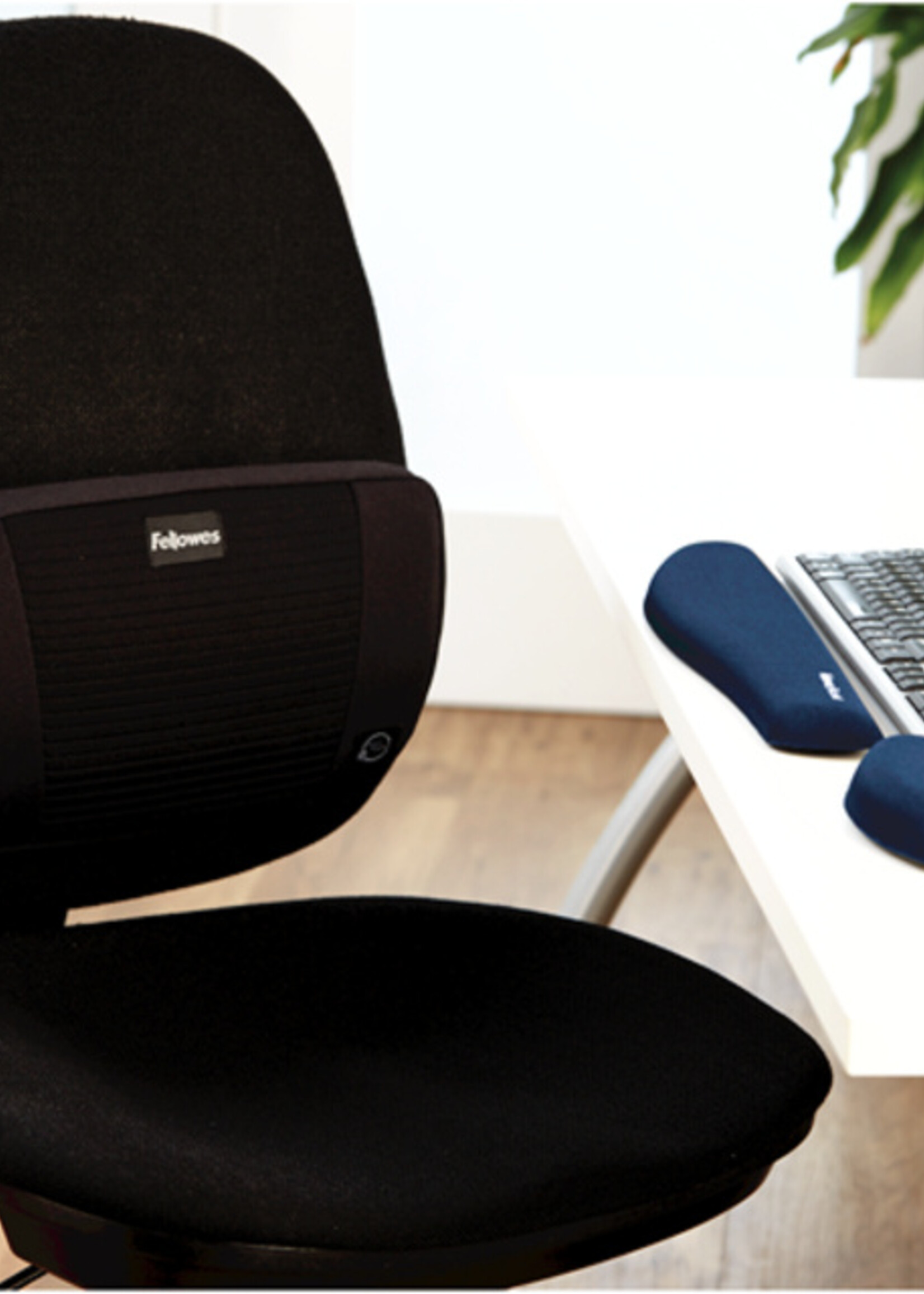 Fellowes Muismat met polssteun Fellowes Plush Touch blauw