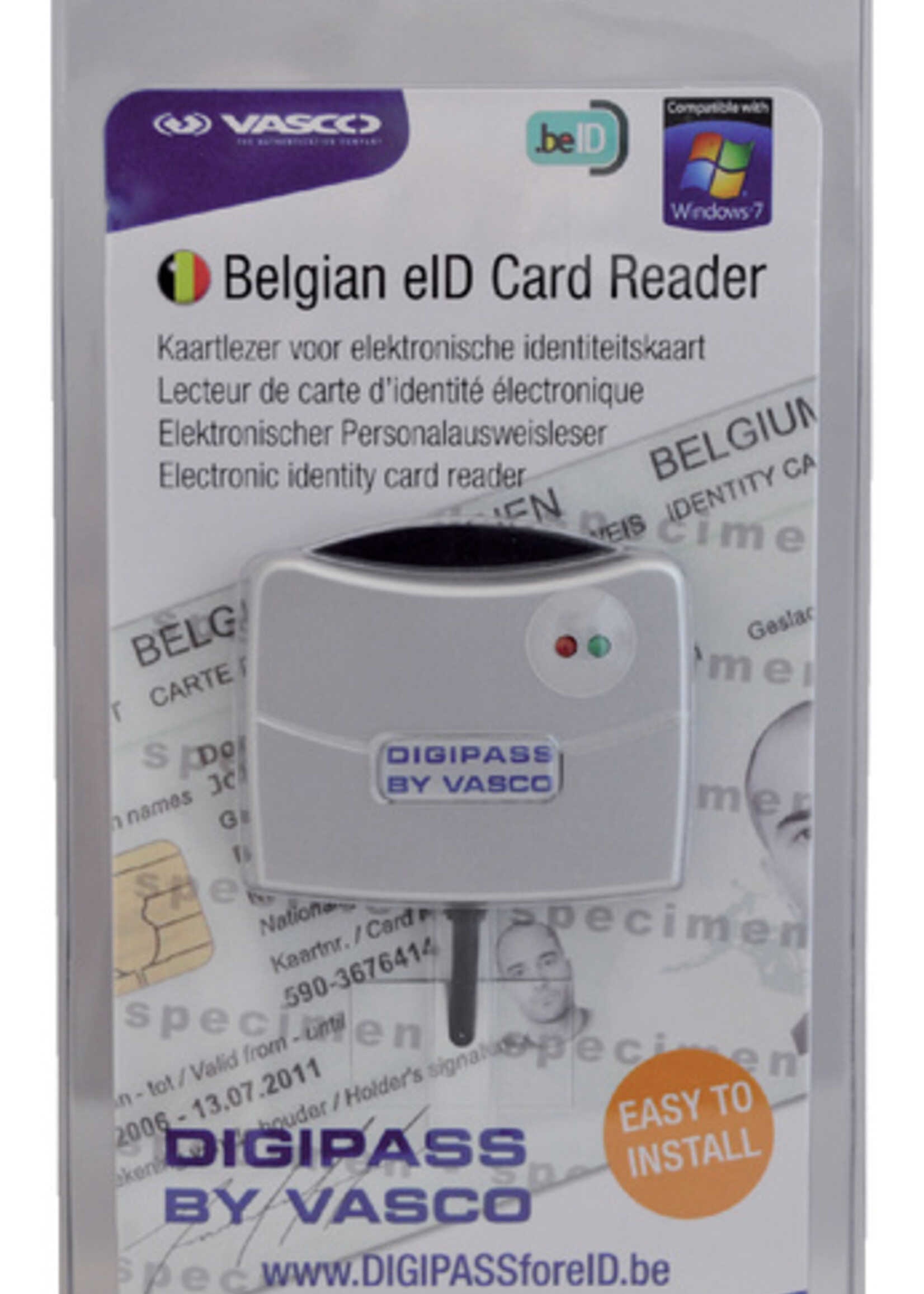 Vasco Kaartlezer Vasco Digipass 905 EID grijs