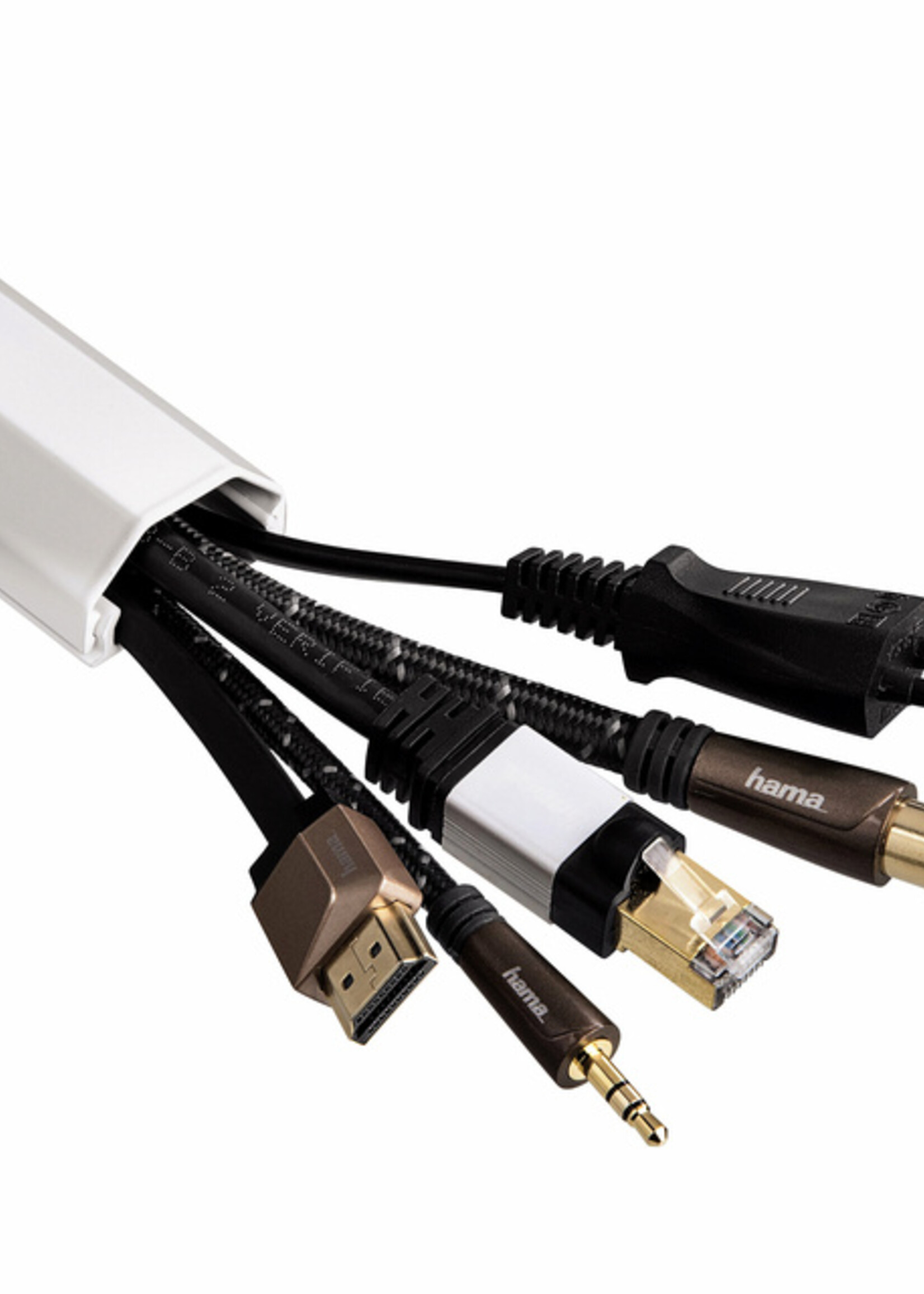 Hama Chemin de câbles Hama angulaire 110/3,3/1,7cm aluminium blanc