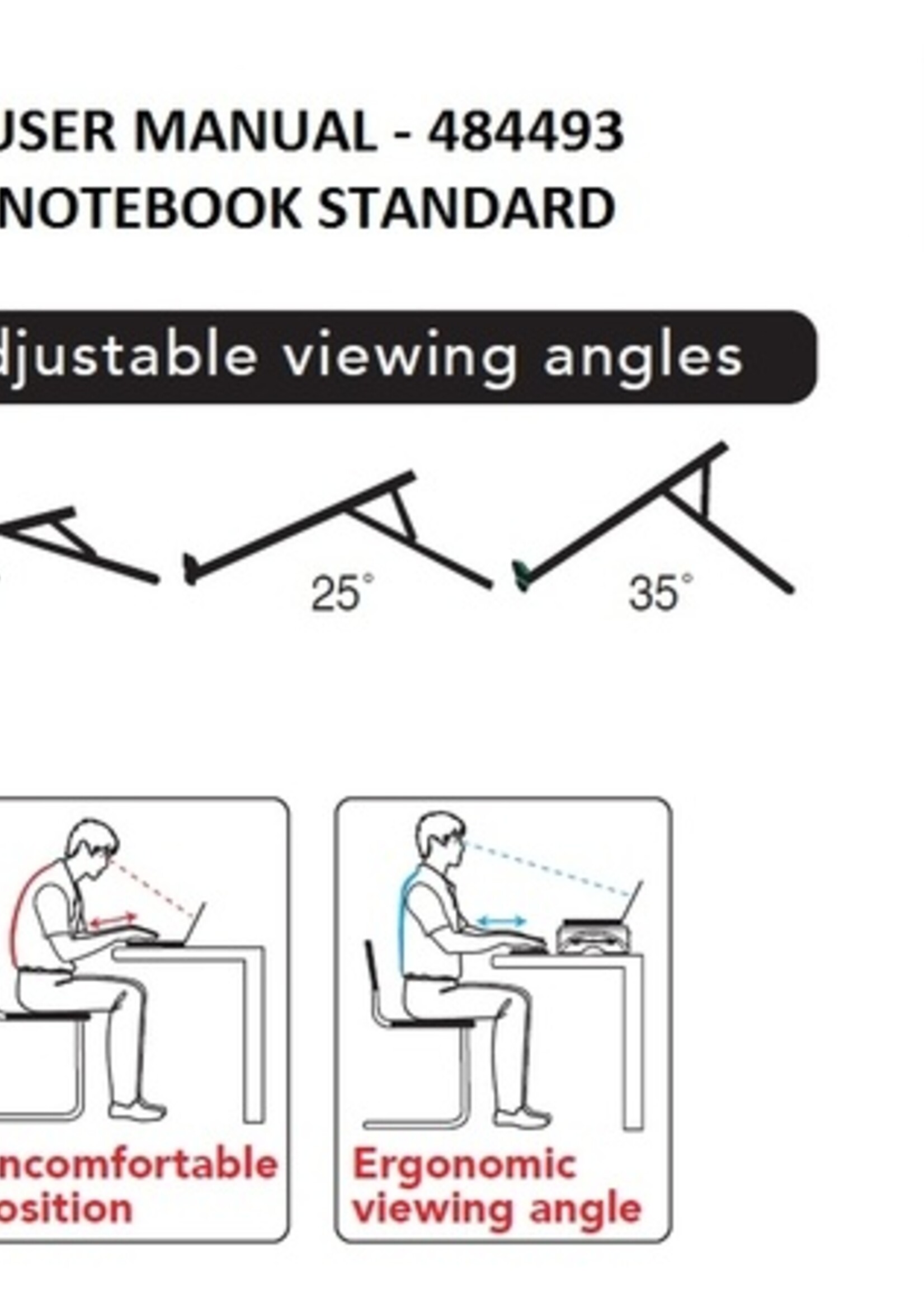 Quantore Laptopstandaard Quantore verstelbaar antraciet