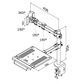 Neomounts by Newstar Laptoparm Neomounts D960 10-27" met klem zwart