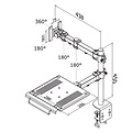 Neomounts by Newstar Laptoparm Neomounts D960 10-27" met klem zwart