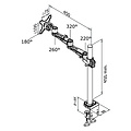 Neomounts by Newstar Monitorarm Neomounts D935 10-30" met klem zilvergrijs