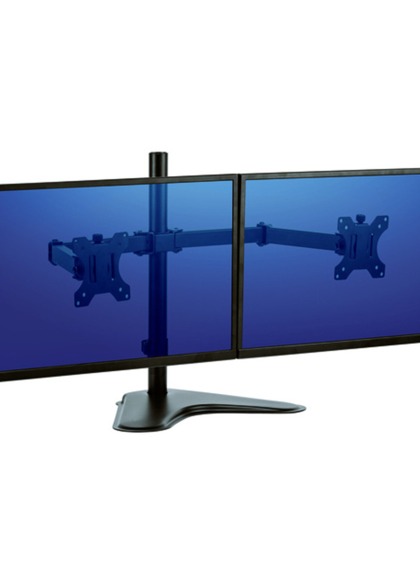 Fellowes Bras écran Fellowes Seasa double horizontal sur pied noir