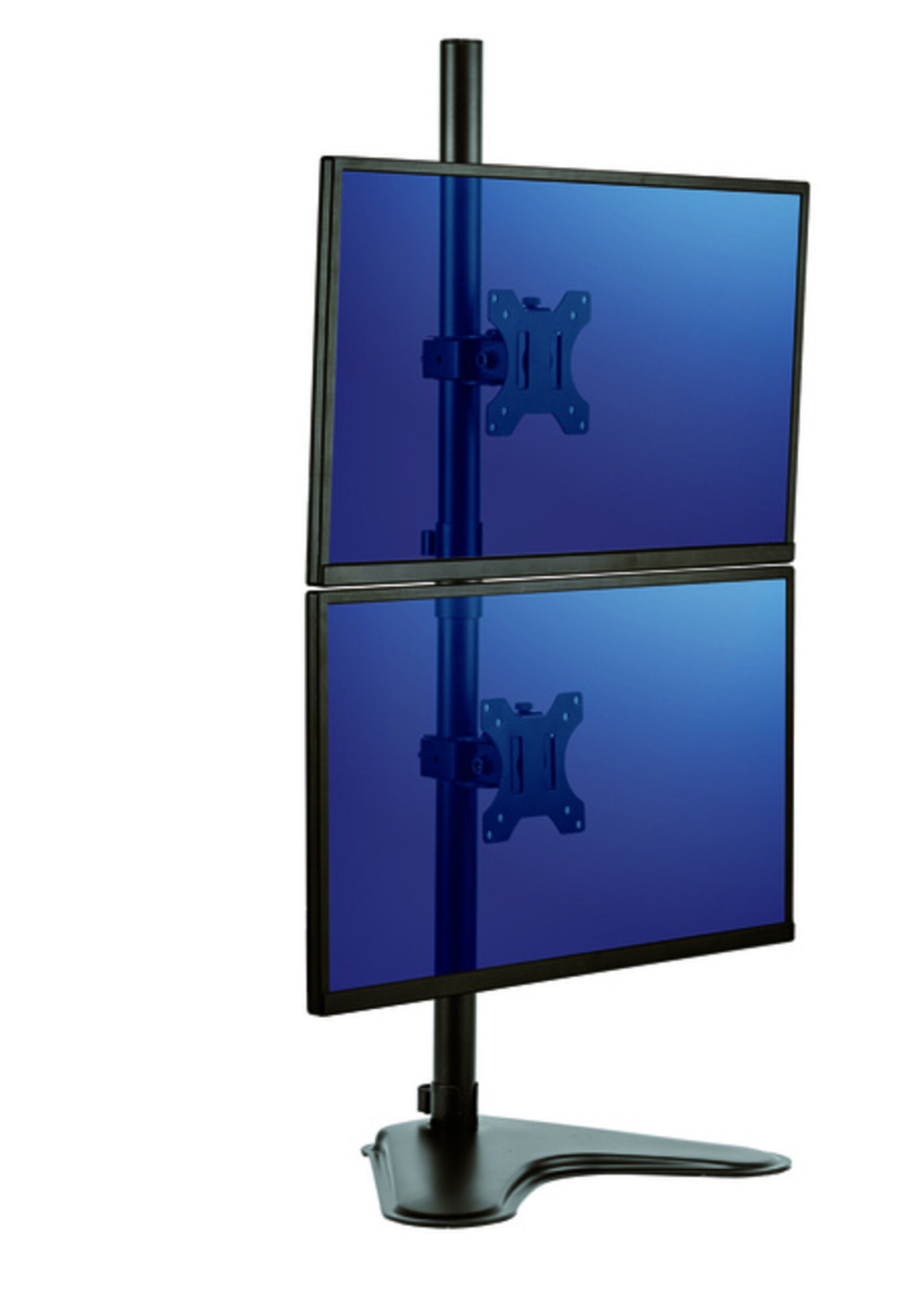 Fellowes Bras écran Fellowes Seasa double vertical sur pied noir