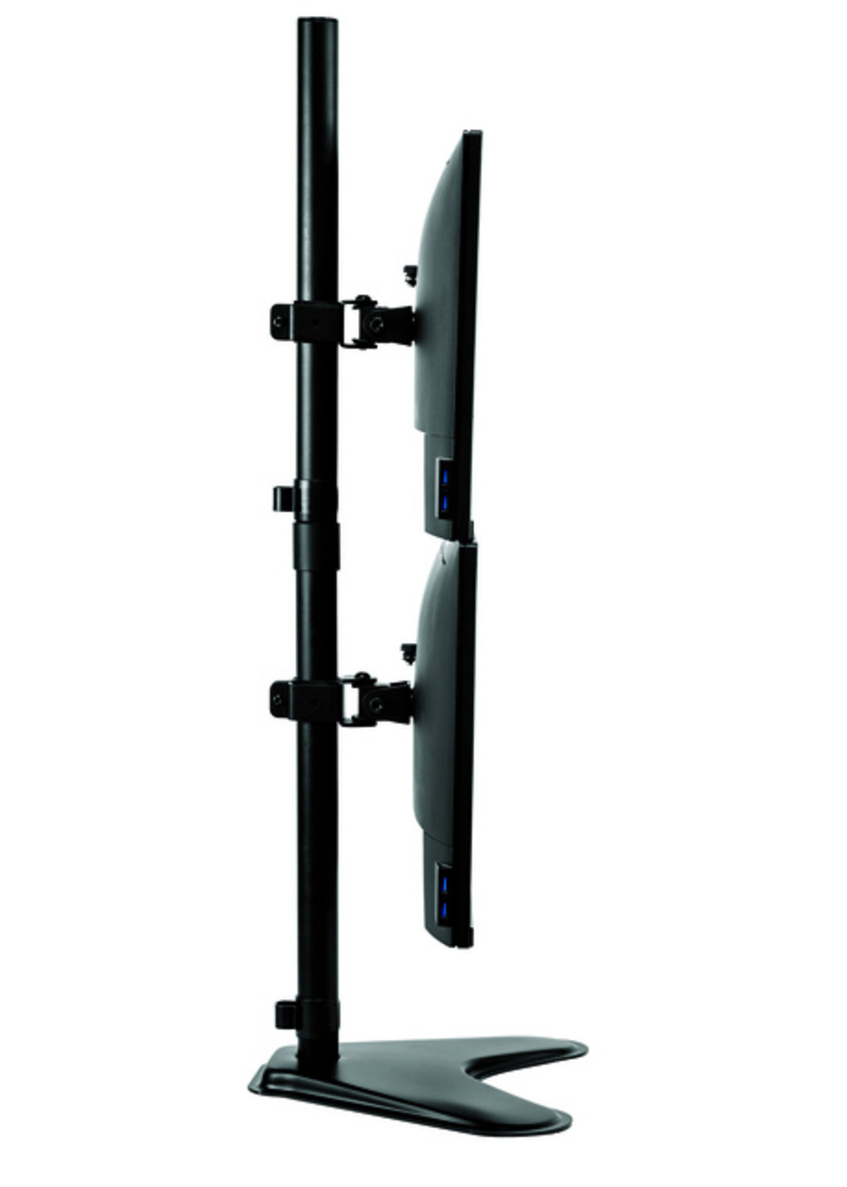 Fellowes Bras écran Fellowes Seasa double vertical sur pied noir