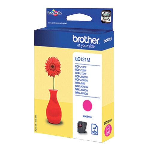 Brother Inktcartridge Brother LC-121M rood