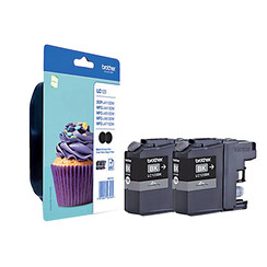 Inktcartridge Brother LC-123BKBP2 zwart 2x