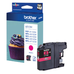 Cartouche d’encre Brother LC-123M rouge