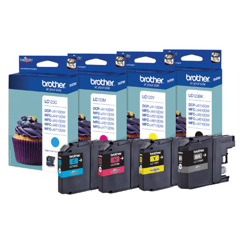 Brother Inktcartridge Brother LC-123M rood