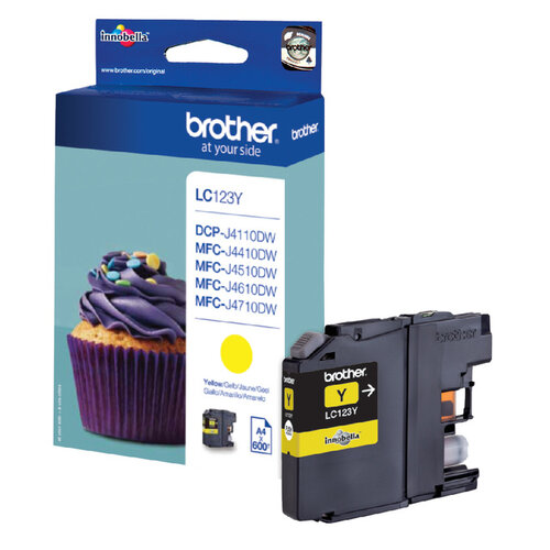 Brother Cartouche d’encre Brother LC-123Y jaune