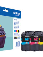 Brother Inktcartridge Brother LC-123VALBP zwart + 3 kleuren