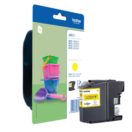 Brother Inktcartridge Brother LC-221 geel