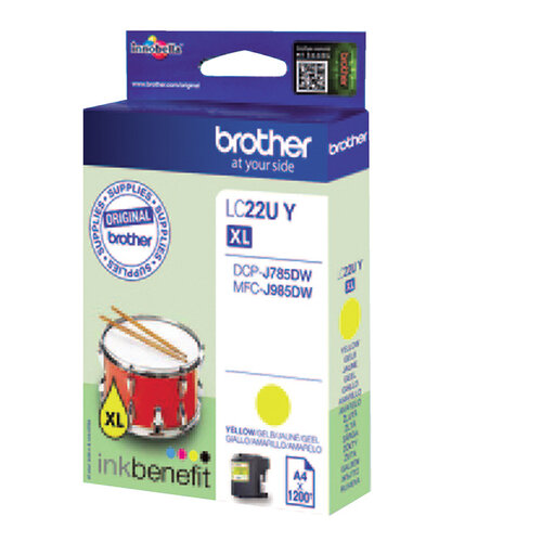 Brother Inktcartridge Brother LC-22U geel