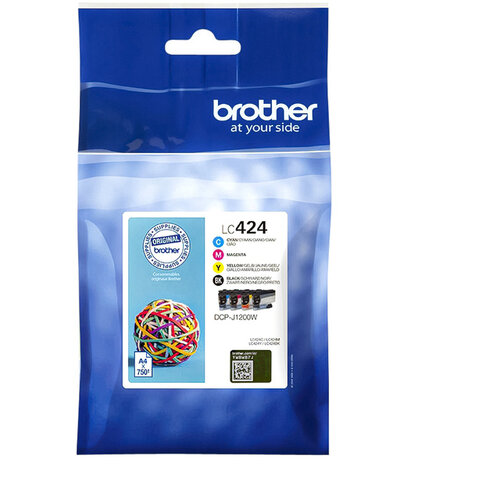 Brother Inktcartridge Brother LC-424 zwart + 3 kleuren