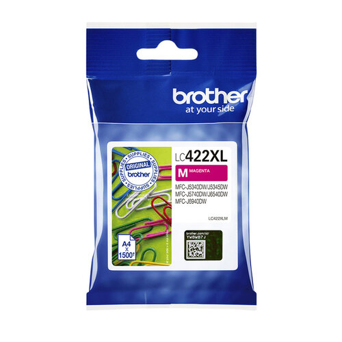 Brother Inktcartridge Brother LC-422XLM rood