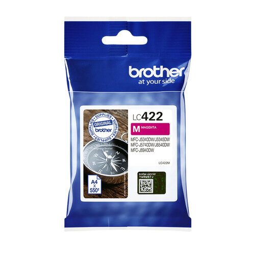 Brother Inktcartridge Brother LC-422M rood
