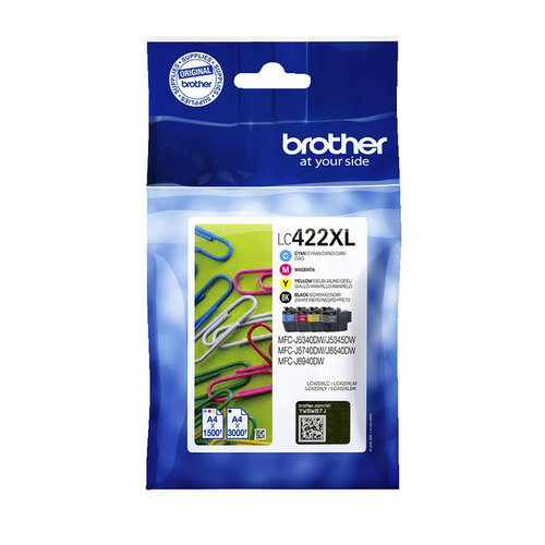 Brother Inktcartridge Brother LC-422XLVAL zwart 3 kleuren