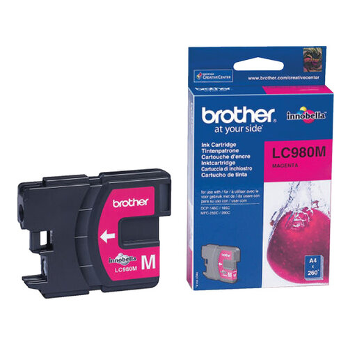 Brother Inktcartridge Brother LC-980M rood