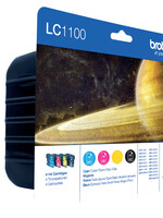 Brother Inktcartridge Brother LC-1100VALBP zwart + 3 kleuren