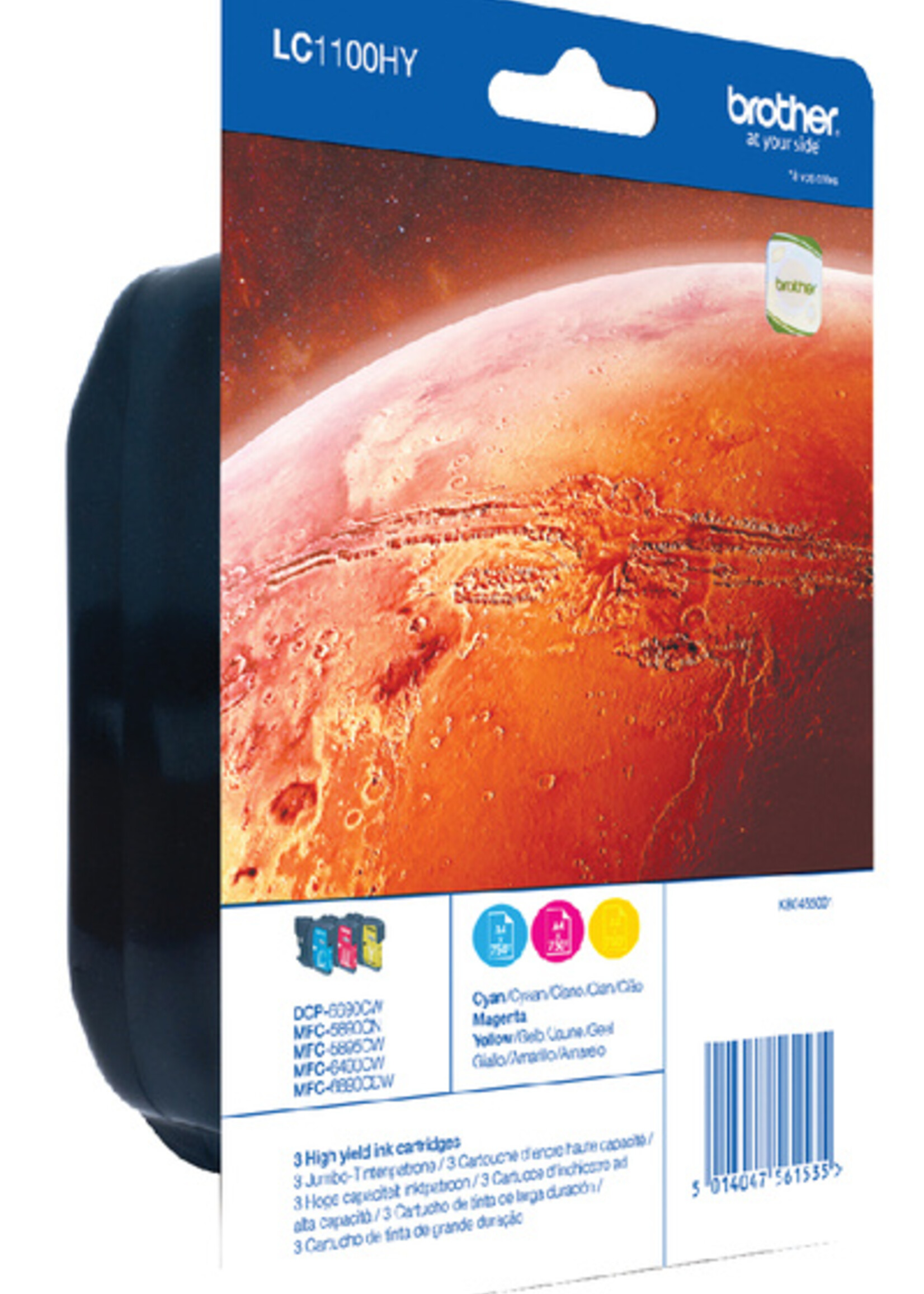 Brother Inktcartridge Brother LC-1100VALBP zwart + 3 kleuren