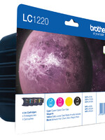 Brother Cartouche d’encre Brother LC-1220VALBP noir+3 couleurs