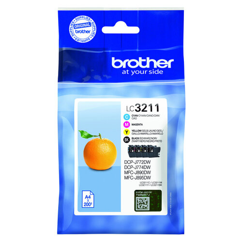 Brother Cartouche d’encre Brother LC-3211 noir + 3 couleurs