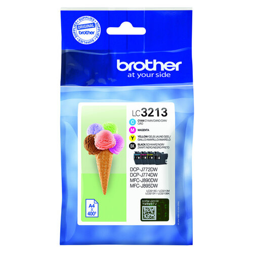 Brother Inktcartridge Brother LC-3213 zwart + 3 kleuren