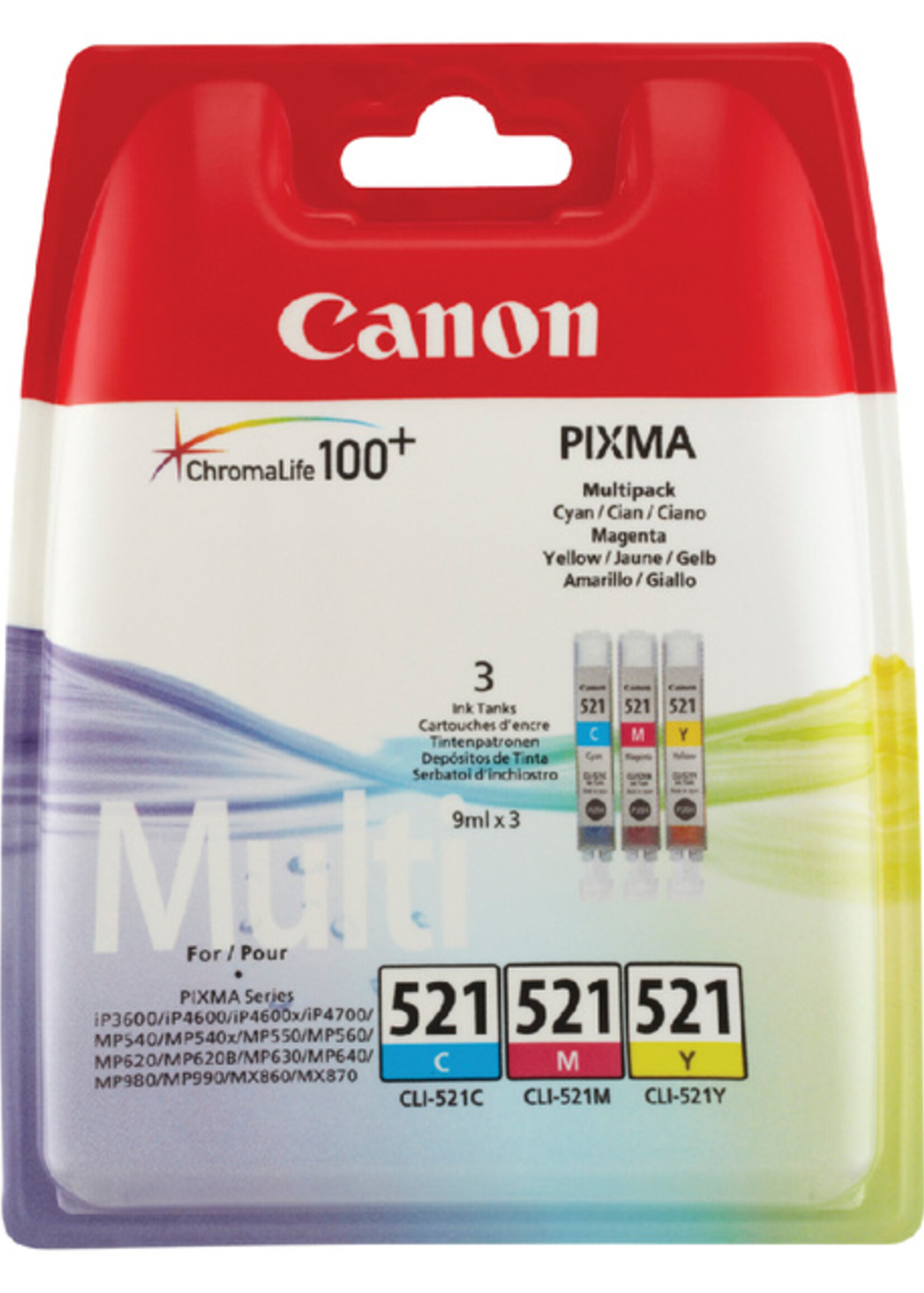 Canon Cartouche d’encre Canon CLI-521 3 couleurs