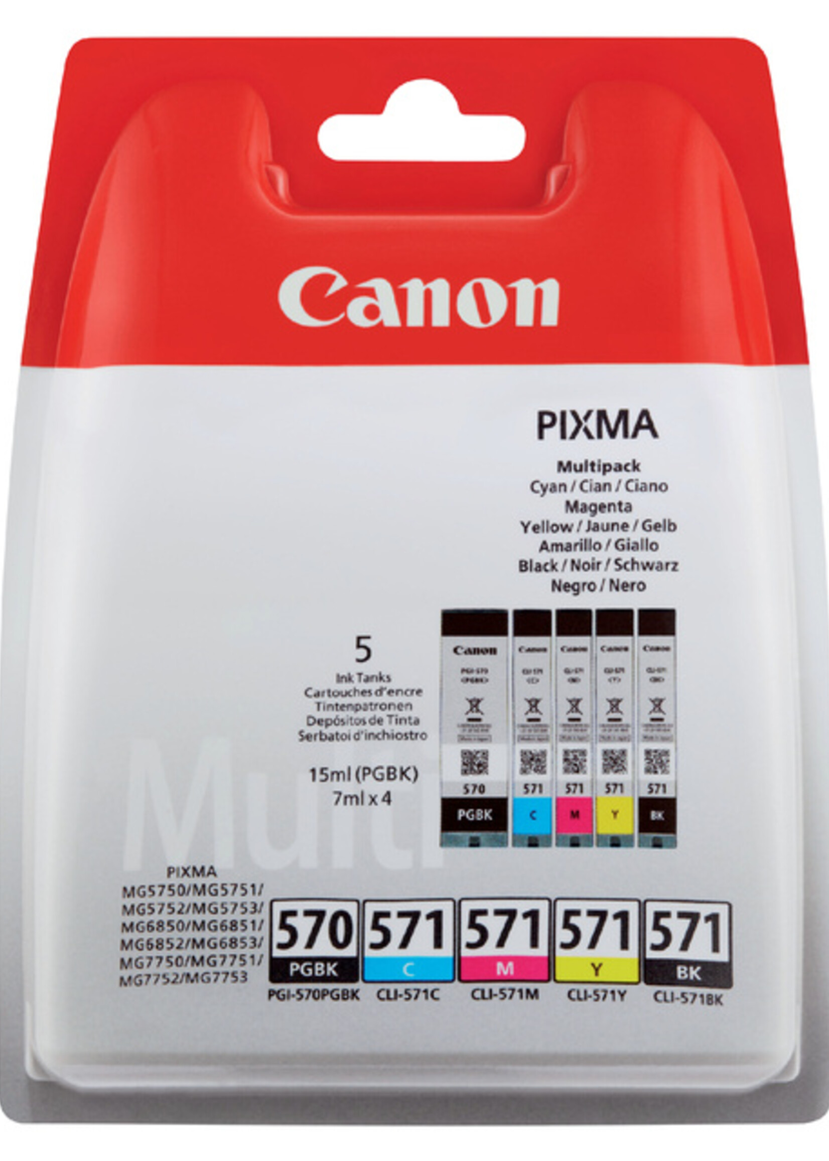 Canon Cartouche d’encre Canon PGI/570+CLI-571 2x noir + 3 couleurs