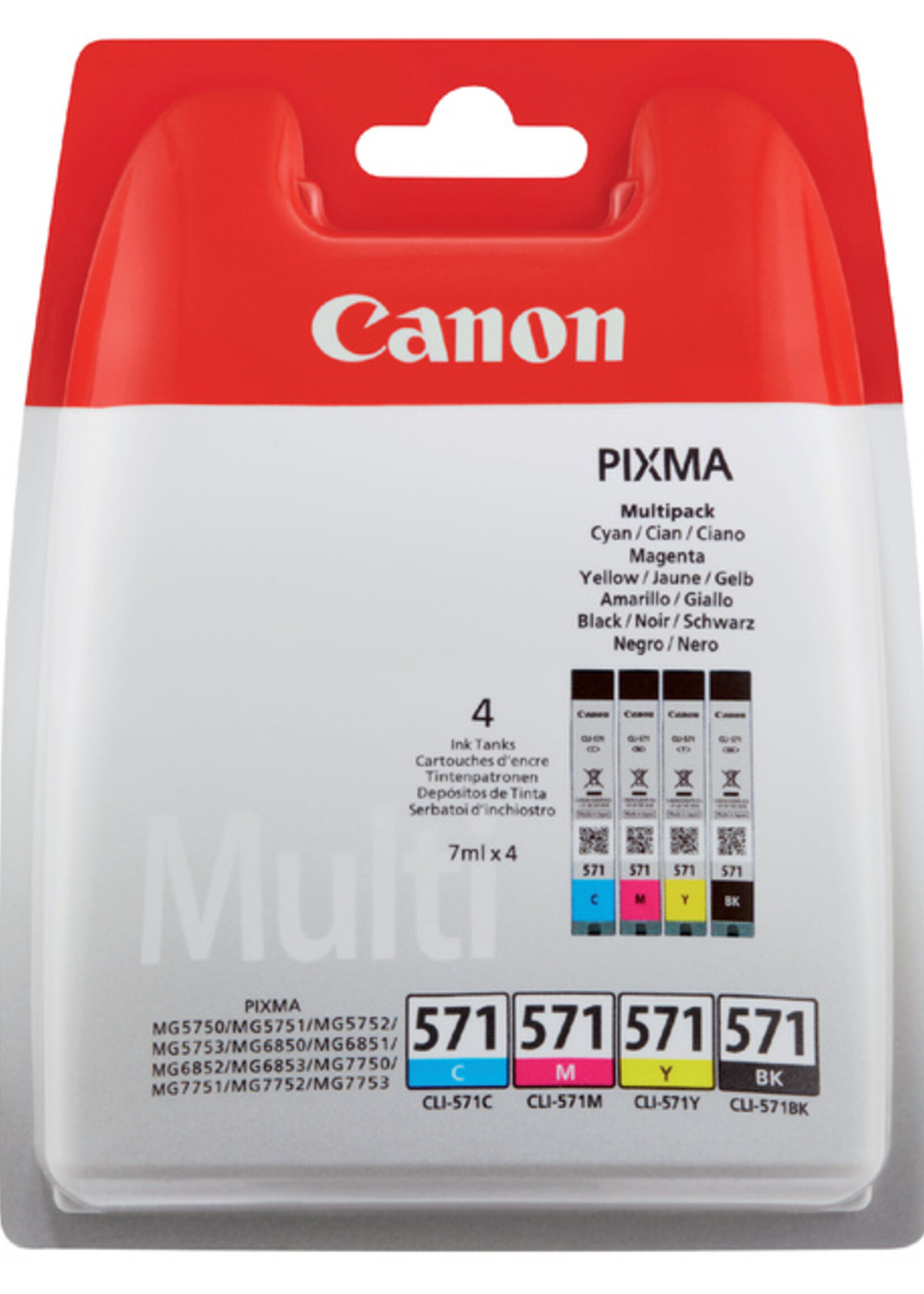 Canon Cartouche d’encre Canon CLI-571 noir+3 couleurs