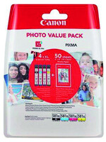 Canon Inktcartridge Canon CLI-581XL 4 kleuren +50 vel fotopapier 10x15cm