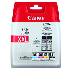 Inktcartridge Canon CLI-581XXL zwart + 3 kleuren EHC