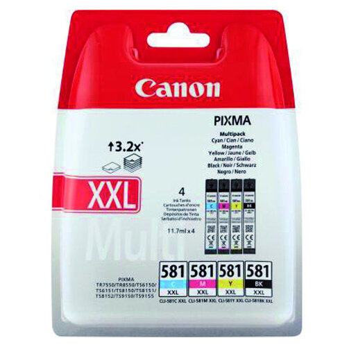 Canon Cartouche d’encre Canon CLI-581XXL noir + 3 couleurs EHC