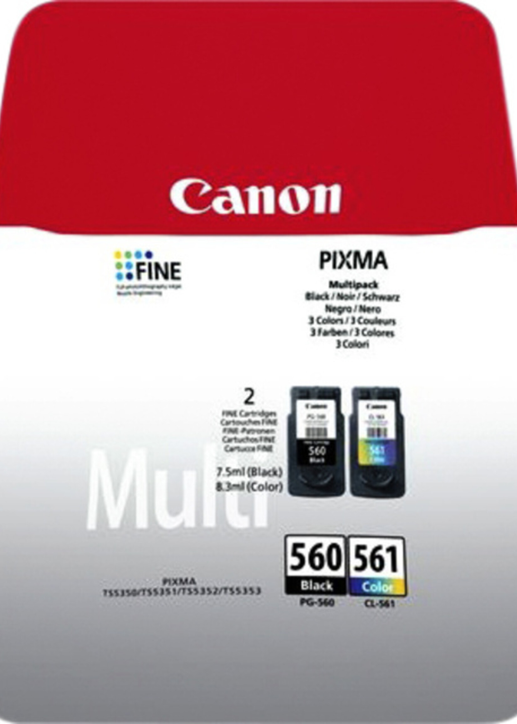 Canon Cartouche d'encre Canon PG-560 CL-561 noir + couleur