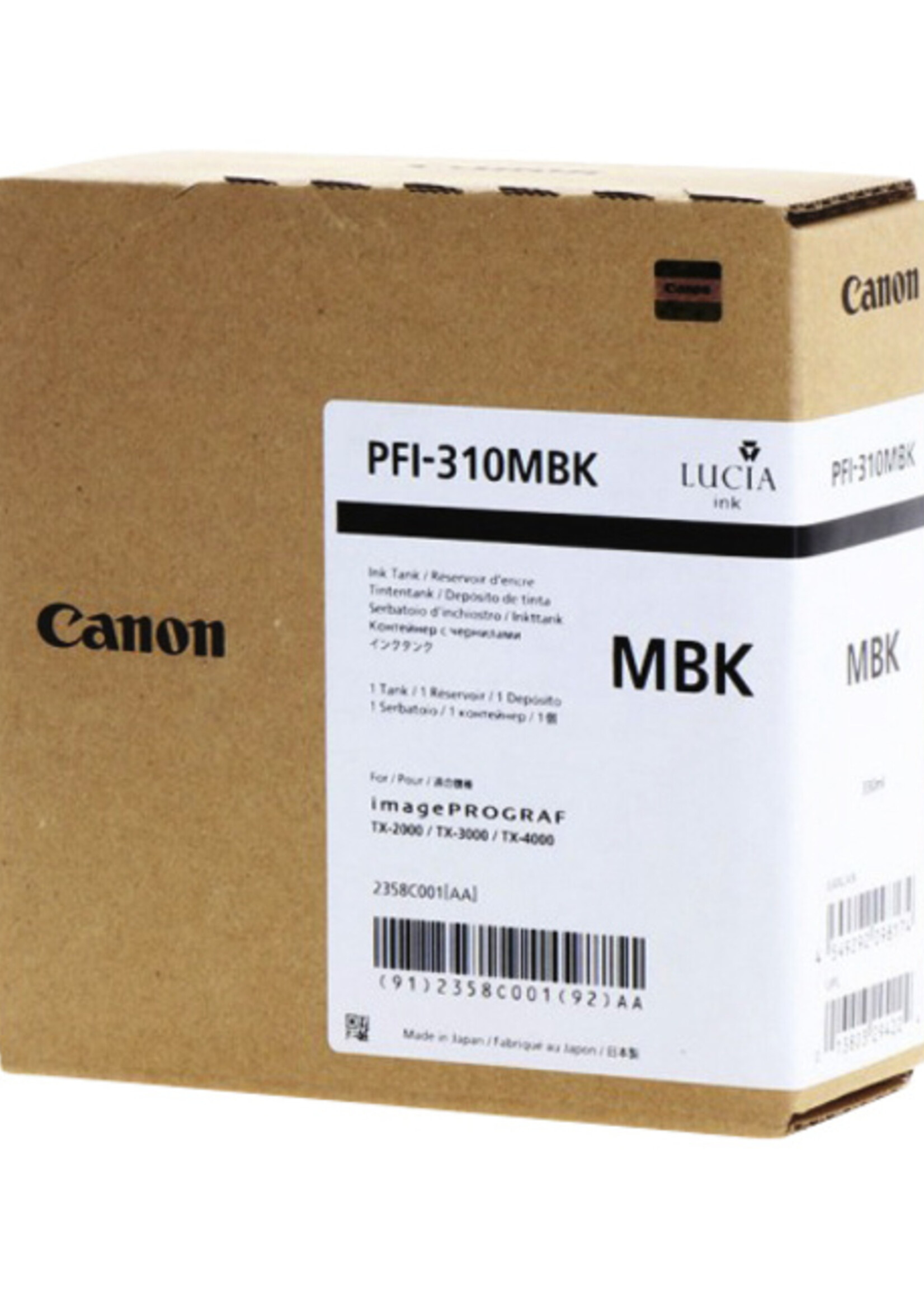 Canon Cartouche d'encre Canon PFI-310 noir mat