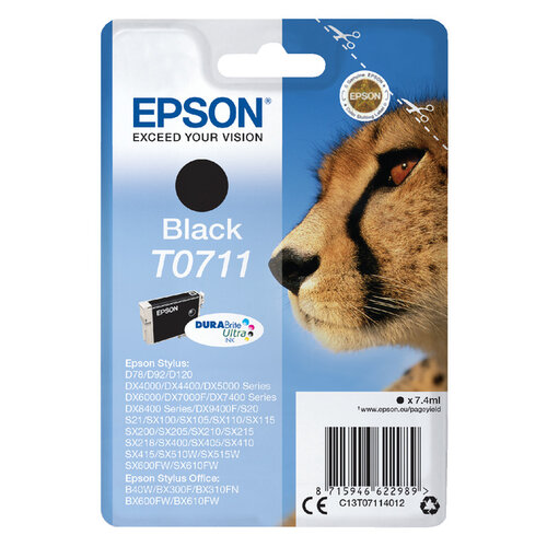 Epson Inktcartridge Epson T0711 zwart