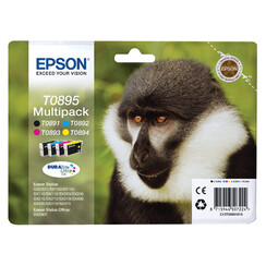 Inktcartridge Epson T0895 zwart + 3 kleuren