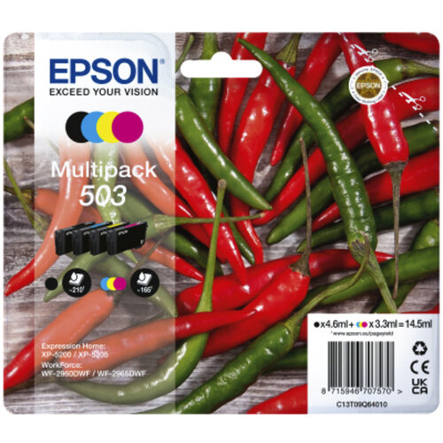 Epson Inktcartridge Epson 503 T09Q64 zwart + 3 kleuren