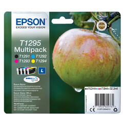 Inktcartridge Epson T1295 zwart + 3 kleuren